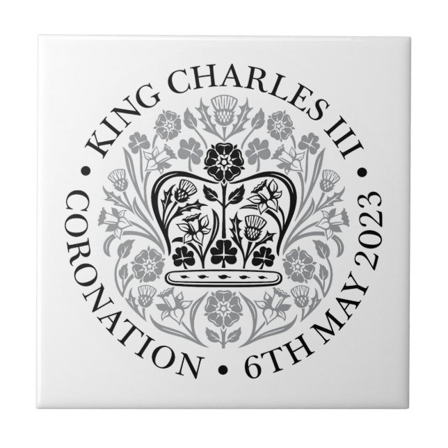 Ceramic Tile for 2023 Coronation - Black (Front)