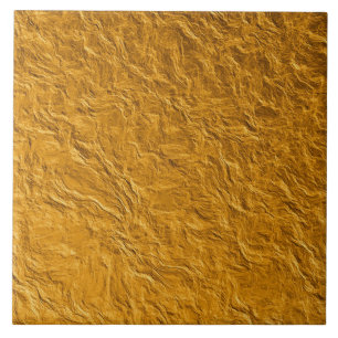 Ceramic Tile - Gold Leaf Textured