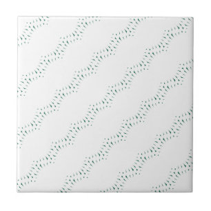 Ceramic Tile Green White Sun