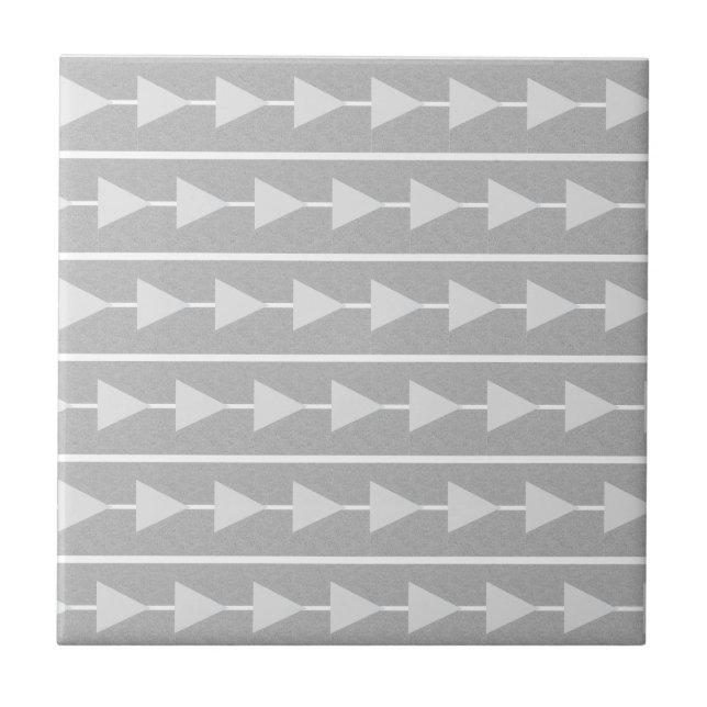 Ceramic Tile Grey Arrows  (Front)