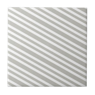 Ceramic Tile Grey & White Stripe