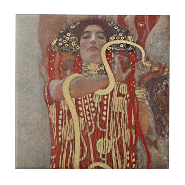 CERAMIC TILE : GUSTAV KLIMT  : HYGIEIA : 1907 (Front)