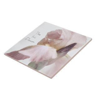 Ceramic Tile Iris Flower Pink/Purple
