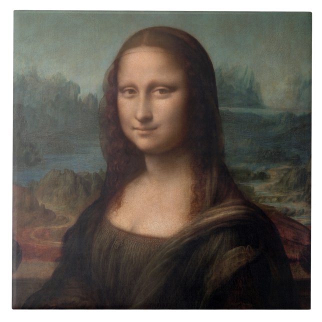 CERAMIC TILE : Leonardo da Vinci : THE MONA LISA (Front)