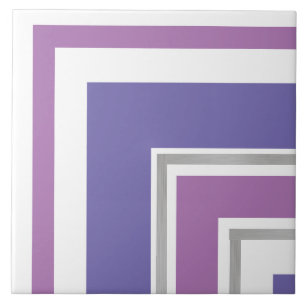 Ceramic Tile -  Lilac With Silver Split Corner