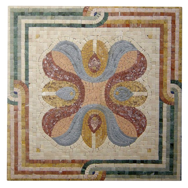 Ceramic Tile - Mediterranean Mosaic Pattern Green (Front)