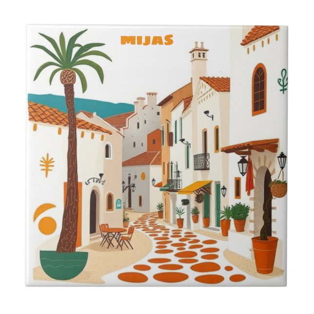 Ceramic tile Mijas Spain Bar Home decor decoration (Front)