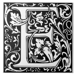 Ceramic Tile - Monogram Letter E