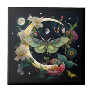 Ceramic tile - Night butterfly