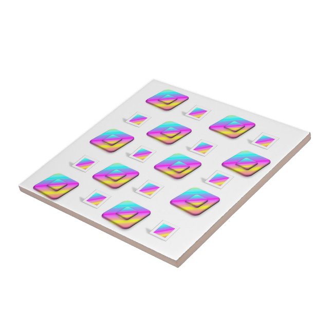Ceramic Tile Pastel Squares (Side)