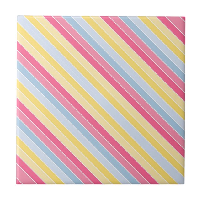 Ceramic Tile Pastel Stripe (Front)