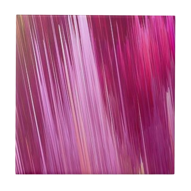 Ceramic Tile Pink Brush Pattern (Front)