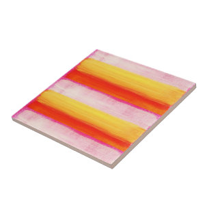 Ceramic Tile Pink Orange Yellow