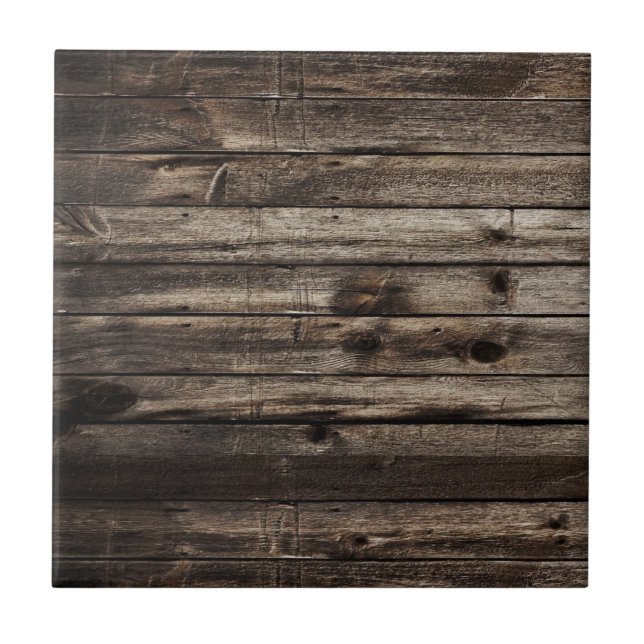 Ceramic Tile Rustic Dark Wood (Front)