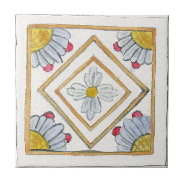 Ceramic tile SCT_P2-3 Traditional Sicilian design (Front)