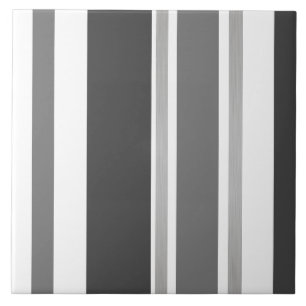 Ceramic Tile - Shades of Grey With Silver Split