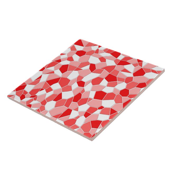 Ceramic Tile - Shades of Red Mosaic (Side)