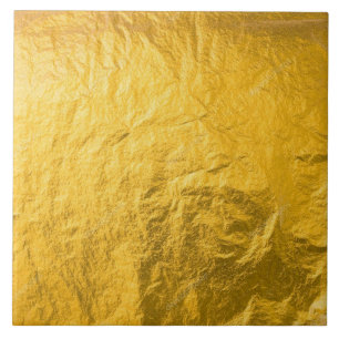 Ceramic Tile - Shinny Gold Leaf