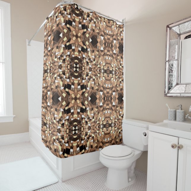 Ceramic Tile Shower Curtain (In Situ)