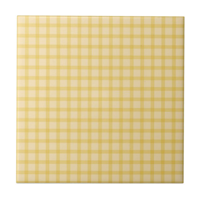 Ceramic Tile, Small- WINDOWPANE-YELLOW Tile (Front)