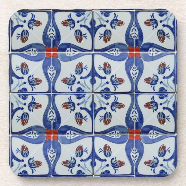 Ceramic Tile Style Pattern Coaster (Front)