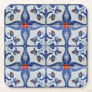 Ceramic Tile Style Pattern Square Paper Coaster