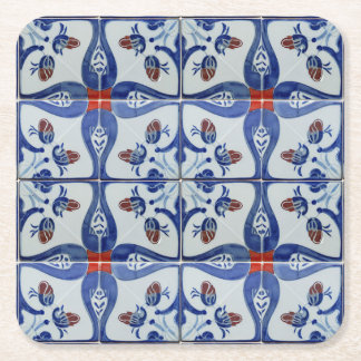 Ceramic Tile Style Pattern Square Paper Coaster
