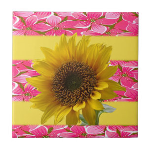 Ceramic Tile Sunflower