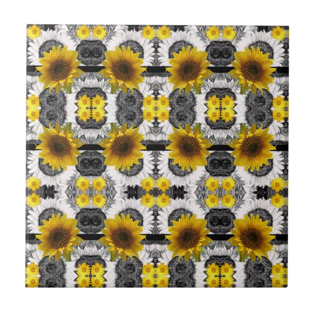 Ceramic Tile Sunflower (Front)
