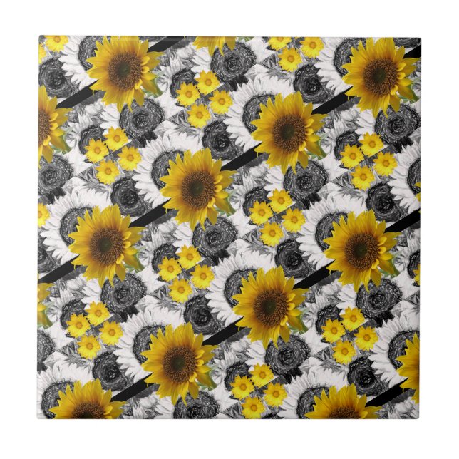 Ceramic Tile Sunflower (Front)