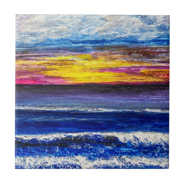 Ceramic Tile - Sunrise Seaside (Front)