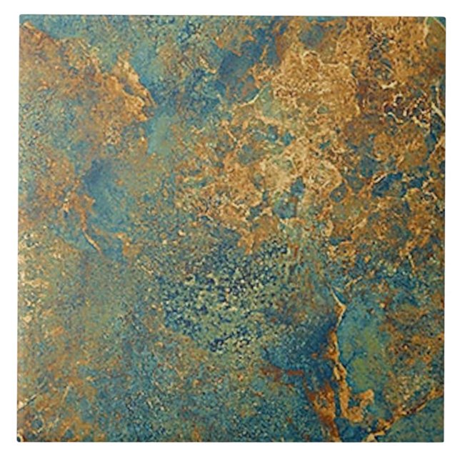 Ceramic Tile - Textured Rust Coloured (Front)