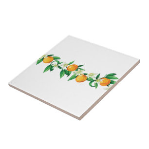 Ceramic Tile/Trivet-Citrus Ceramic Tile