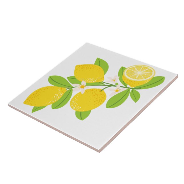 Ceramic Tile/Trivet-Lemons Ceramic Tile (Side)