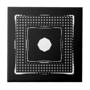 Ceramic Tile White and Black