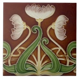 Ceramic Tile - White Flowers With green Foliage