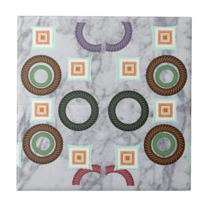 Ceramic Tile White Marble Abstract