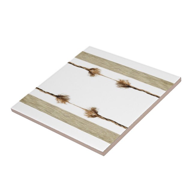 Ceramic Tile White Rope Natural (Side)