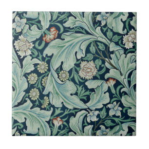 CERAMIC TILE ; WILLIAM MORRIS : FLORAL PATTERN