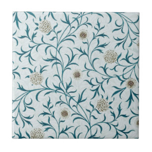 CERAMIC TILE ; WILLIAM MORRIS : FLORAL PATTERN