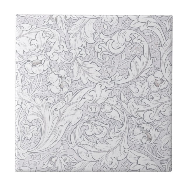 CERAMIC TILE : WILLIAM MORRIS : FLORAL PATTERN (Front)
