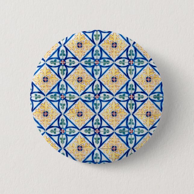 Ceramic tiles 6 cm round badge (Front)