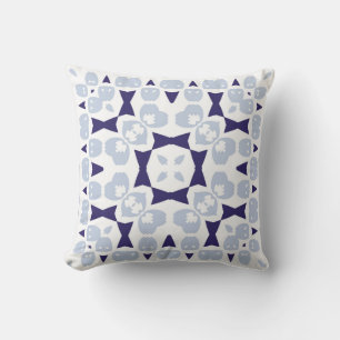 Ceramic tiles azulejo portugal. Vintage seamless p Cushion