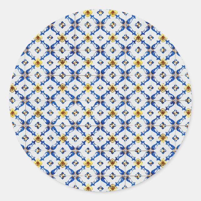 Ceramic tiles classic round sticker (Front)