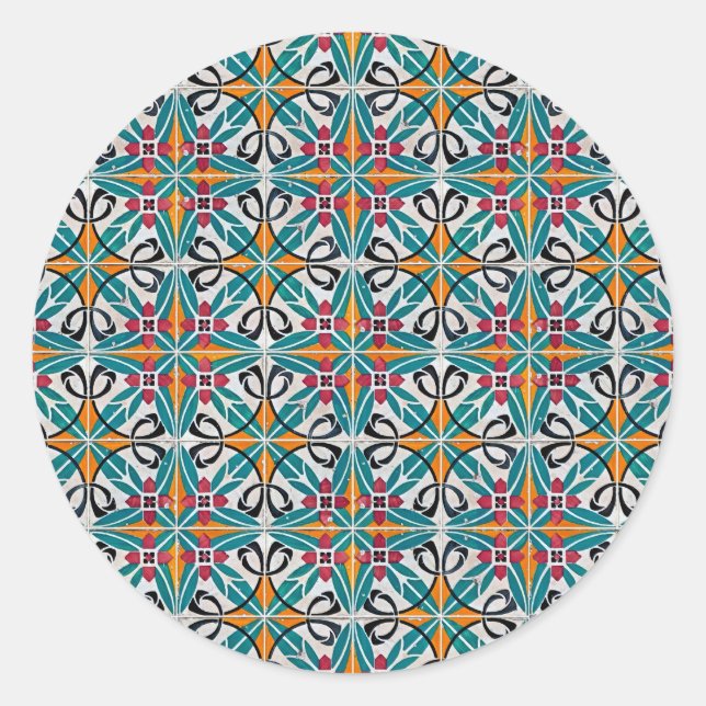 Ceramic tiles classic round sticker (Front)
