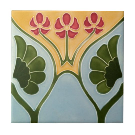 Ceramic Tiles Floral Art Deco Zazzle.co.uk