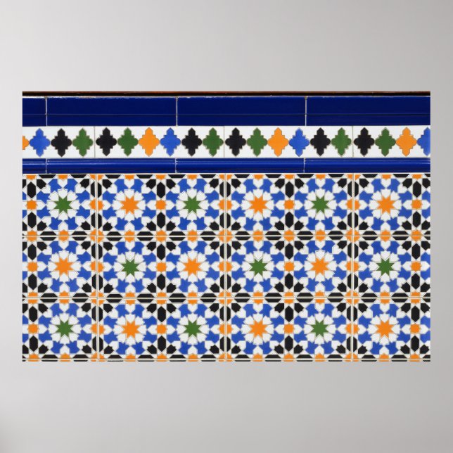 Ceramic tiles from Granada Poster (Front)