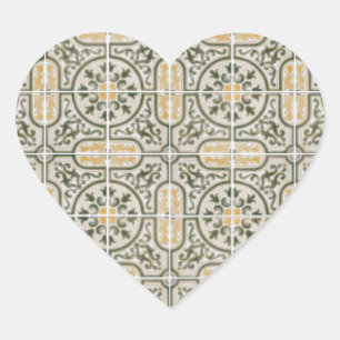 Ceramic tiles heart sticker