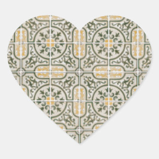 Ceramic tiles heart sticker