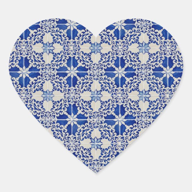 Ceramic tiles heart sticker (Front)